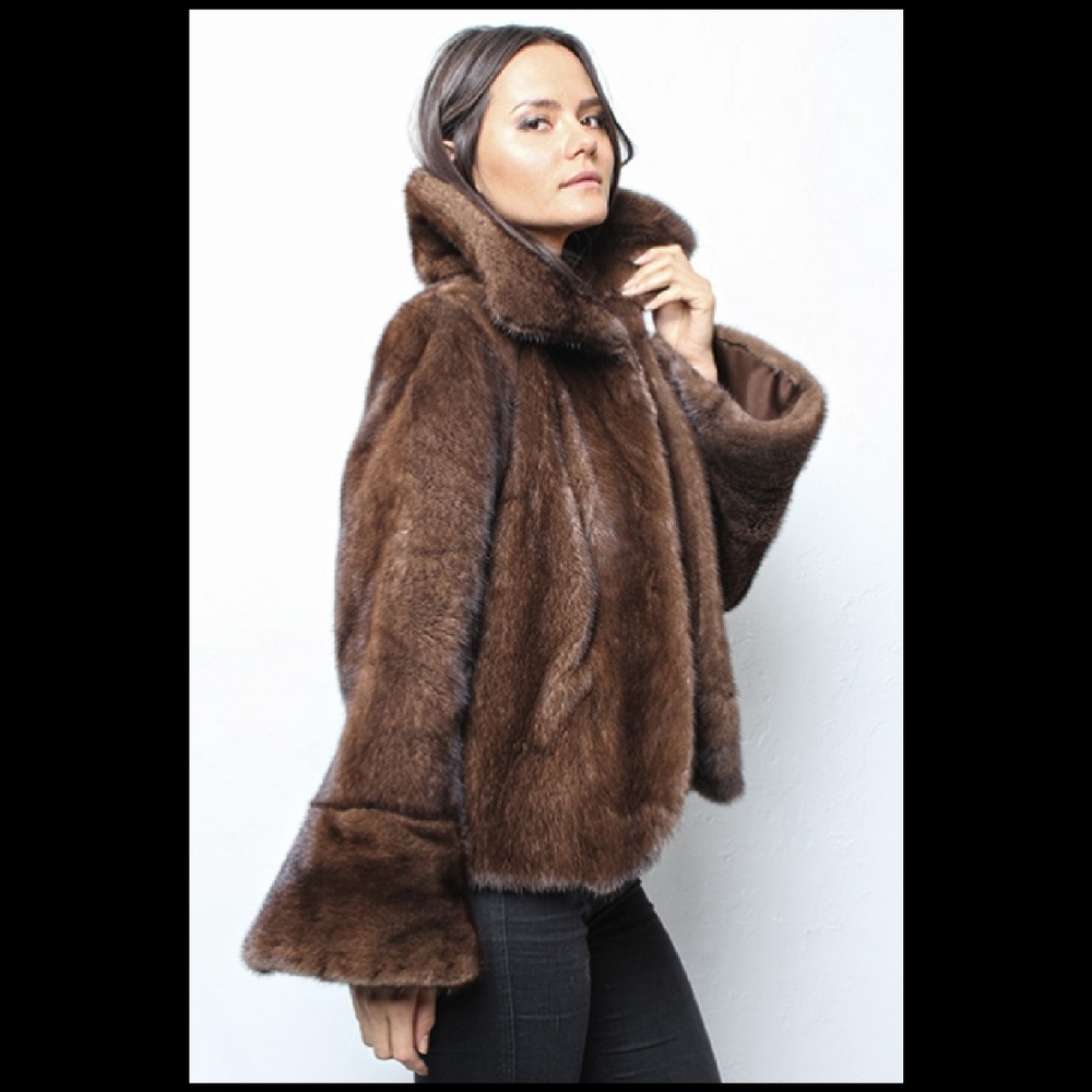 Mahogany Mink Fur Jacket Size 8/10